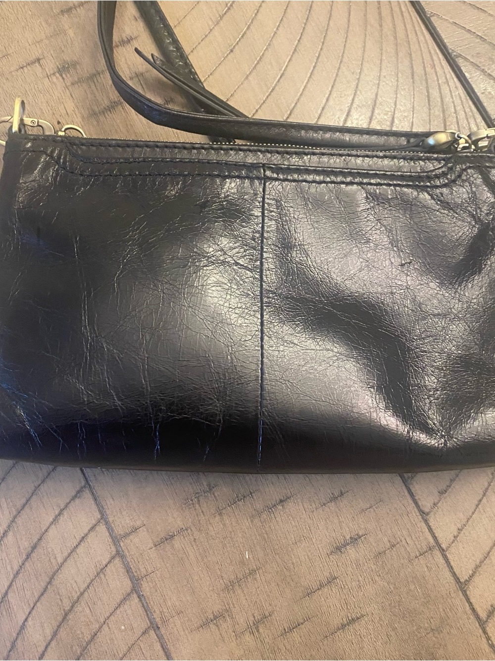 Hobo Polished Leather 3 In 1 Bag in Black - Picture 4 of 8